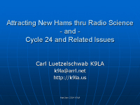 HamJam Presentation by K9LA