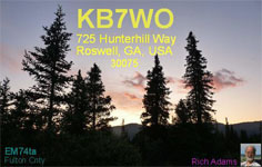 KB7WO QSL