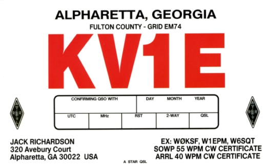 KV1E QSL