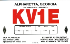 KV1E QSL