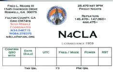 N4CLA QSL