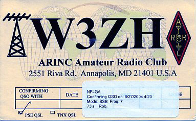 W3ZH QSL