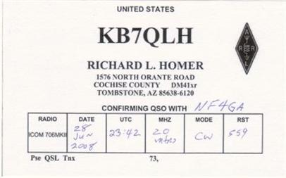 KB7QLH QSL