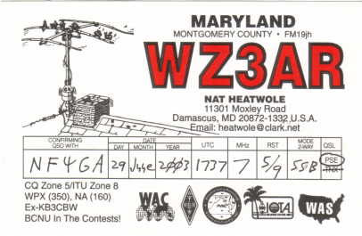 WZ3AR QSL